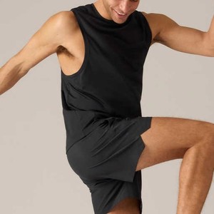 Camiseta Deportiva sin Mangas para Hombre Hawk Eye Sports, Cuello Redondo, Secado Rápido, Transpirable, Informal, Tejido Sólido de Spandex/Algodón para Entrenamiento y Fitness - Product Image 2