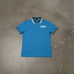 Polo à manches courtes pour homme, couleur unie, coton piqué, vêtements décontractés, tissu tricoté - Product Image 5