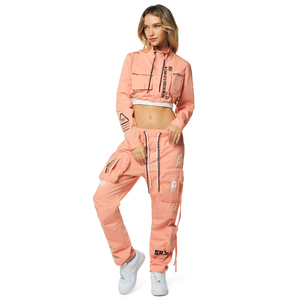 Nouvelle Collection 2026 – Ensemble Deux Pièces Femme : Survêtement Personnalisé Demi-Zip, Veste Courte Coupe-Vent et Pantalon en Jean - Product Image 1