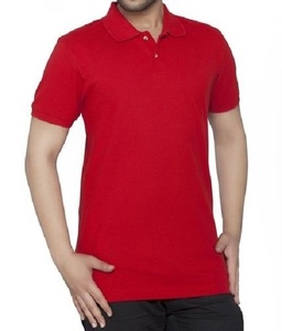 Camiseta Polo Roja Lisa de Jersey para Hombre, Manga Corta, Transpirable, de Poliéster y Algodón, Anti-humedad - Product Image 3