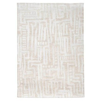 Tapis géométrique moderne rectangulaire en coton tufté à la main, fabrication mécanique, poils moyens, antidérapant, avec envers en latex, adapté aux animaux domestiques - Vente chaude