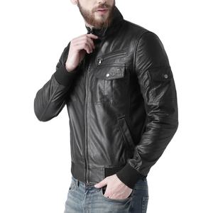 Chaqueta de Cuero Genuino para Hombre, Cruzada, con Estilo, Chaqueta de Cuero para Hombre 2026 - Product Image 5