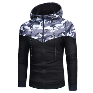 ชุดวอร์มผู้ชายคุณภาพสูง มีฮู้ด ลายพิมพ์เรียบ ผ้าฝ้าย 100% ระบายอากาศดี ดีไซน์ซิป เหมาะสำหรับวิ่งและออกกำลังกาย ฤดูหนาว - Product Image 2