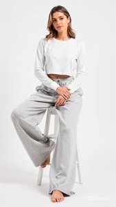 Trendy Women's Baggy Sweatpants High Waist Wide Leg <b>Drawstring</b> <b>Trousers</b> Casual Loose Fit Streetwear Joggers - Product Image 6