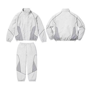 Conjunto Deportivo para Hombre, Chaqueta con Cierre y Cuello Alto, Pantalones Largos, Diseño Color Block - Product Image 1