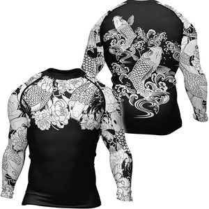 Custom Athletic <b>Compression</b> Rash Guard for <b>Men</b> with Moisture Management and Full Sublimation Printing Technology - Product Image 6