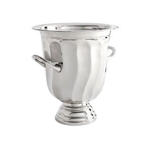 Enfriador de vino de metal grande personalizable con base antideslizante OEM ODM Aluminio fundido Fiesta Cerveza Champán Cubo de hielo Mostrador Pantalla - Product Image 1