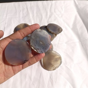Grey Agate Slice Polished <b>Crystal</b> Stone Decorative Plate Bulk Supply For Resellers - Product Image 4