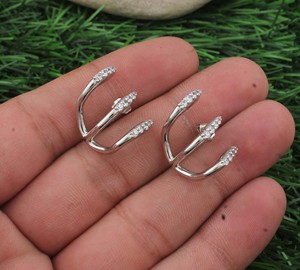 Luxury 925 <b>Sterling</b> <b>Silver</b> <b>Drop</b> <b>Earrings</b> with Brilliant Cubic Zirconia for Women Wedding Fashion Jewelry - Product Image 1