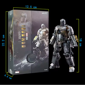 Zd Toys Nuova Edizione Originale <span class=keywords><strong>Marvel</strong></span> 10° Anniversario <span class=keywords><strong>Iron</strong></span> <span class=keywords><strong>Man</strong></span> Mk1 in PVC Non Luminoso, Action Figure 1/10 con Articolazioni Mobili - Product Image 4