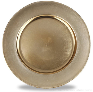 Plato de Metal Ecológico Personalizado para el Hogar y Vajilla de Bodas, Color Dorado, Construcción Metálica Resistente - Product Image 2
