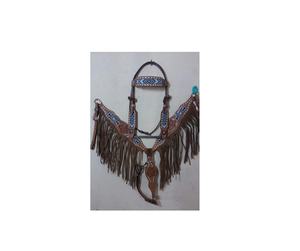 Appui-tête de cheval en cuir oled à la main, style occidental, assiette de poitrine, col poitrine - Product Image 1