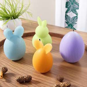 Molde de Silicona para Velas de Resina de Yeso con Forma de Conejo de Pascua, con Orejas de Conejo y Cabeza de Conejo - Product Image 2