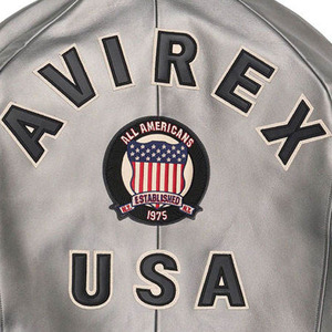 Custom Avirex Men's PU Bomber <b>Jacket</b> With Embroidered Patch Front Zipper Turn-down Collar Casual Style Autumn Wear Bomber <b>Jacket</b> - Product Image 5