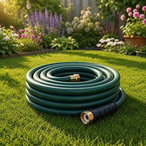 Tuyau d'arrosage haute pression 5/8 pouce 50 pieds 400 PSI en PVC renforcé, tuyau robuste - Product Image 4