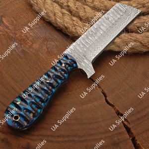 มีดคาวบอยเหล็กดามัสกัสคุณภาพสูงเกรดอุตสาหกรรม ด้ามไม้ สำหรับเอาตัวรอด EDC  แบบ OEM/ODM ปรับแต่งได้ ขายส่ง - Product Image 5