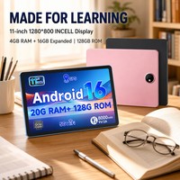 Nouvelle tablette portable Android 16.0 de 11 pouces OEM, tablette PC Unisoc Octa Core 2.2GHz 128GB, appareil photo 13MP+5MP, WiFi 5G, charge rapide
