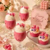 Bougie artisanale premium en cire de soja, parfumée crème fouettée, dans un bocal en verre, lavable au lave-vaisselle, pour aromathérapie moderne et décoration intérieure.
