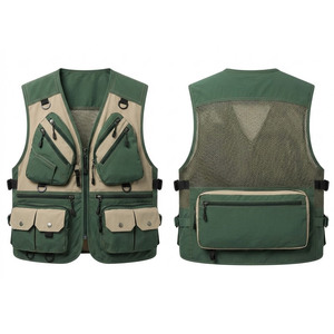 Chaleco de Pesca Multibolsillos para Hombre, Ligero, para Actividades al Aire Libre, con Tirantes Ajustables, Equipo Utilitario, Venta al Por Mayor - Product Image 1