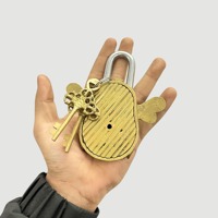 Cadenas Amazon en forme d'abeille, finition abordable, résistant à la rouille, cadenas parfait, cadenas poli, forme unique pour la maison