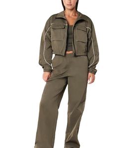 Traje Deportivo Impermeable para Mujer, Talla Grande, con Forro de Malla Personalizado, Tejido de Nailon con Memoria, Transpirable, con Cierre - Product Image 3