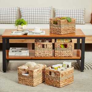 Vietnam <b>Cheap</b> Price Water Hyacinth Wicker Eco-Friendly Vintage Decorative Woven Baskets Built-in Handles - Product Image 2