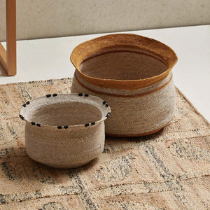 Sustainable Handmade Braided Basket Rustic Farmhouse Decor Decorative Braided Basket Eco Friendly Artisan Craft Modern Rustic - Product Image 5