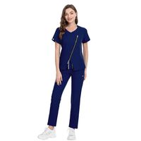 Ensemble uniforme de travail pour toilettage d'animaux, en toile, multi-poches, infroissable, extensible, taille ajustable, pratique pour les toileteurs