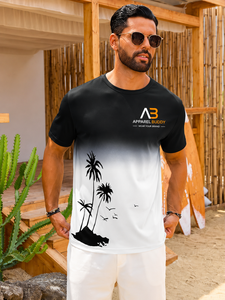 Camiseta de Manga Corta Casual para Hombre, Marca AMY, 100% Algodón, Corte Regular, Lisa, con Logotipo Personalizado al por Mayor - Product Image 4