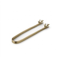 Pince à glace élégante en laiton avec motif coquillage, finition laiton antique, ustensile de service pour bar, maison, fête, cadeau