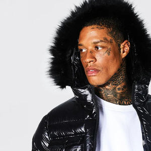 Blouson court matelassé pour homme avec logo personnalisé, couleur et logo personnalisables, vêtement d'extérieur moderne et décontracté pour l'hiver - Product Image 6