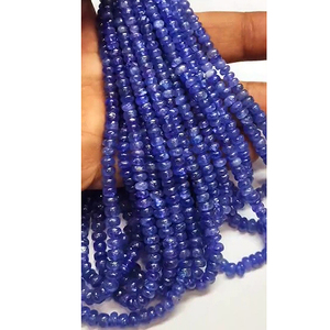 Perles Rondelles Lisses et Polies de Tanzanite Bleue Naturelle à 7 Brins, 5 mm, 726 carats, 16 pouces, Iroc Sales Gemstones Wholesale, 217,8 $ US - Product Image 1