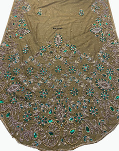 Conjunto de Novia de Diseño de 3 Piezas, Garbasar Gogra Dirac, Tela de Encaje de Secado Rápido de Primera Calidad, Jacquard Tejido con Patrón Sólido - Product Image 4