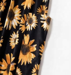 Ensemble robe longue à rayures avec fleurs maman & Me, même pour l'été, sans manches, bleu et blanc, tissu en coton doux, 2020 - Product Image 5