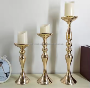 Decoración DE MESA DE BODA DE METAL, soporte de flores, jarrón, fiesta de aniversario de boda, decoración de Tablescape de Azora Industries - Product Image 4