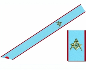 Master Sash AASR - Compás Cuadrado y G - Bordado a Mano - Product Image 4