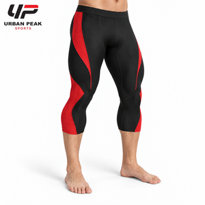 Durable <b>Men</b> Capri <b>Legging</b> Featuring Reinforced Stitching Stretch Material And Comfortable Construction <b>For</b> Gym Workouts - Product Image 5