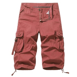 Dernier modèle de pantalon cargo 3 quarts à la mode pour hommes en toile décontractée à fermeture éclair droite en coton de qualité supérieure conception personnalisée OEM - Product Image 4