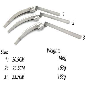 Ensemble de laryngoscope à fibres optiques McCoy de qualité supérieure, lames articulées en acier inoxydable, outil manuel d'intubation des voies respiratoires en cas d'urgence, CE - Product Image 5