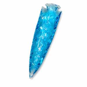Punta de Flecha de Obsidiana Azul Aqua al por Mayor, de 6 Pulgadas, Hecha a Mano, de Piedra, Coleccionable - Product Image 1