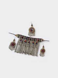 Contemporary Tribal Afghan Women's Costume <b>Set</b> <b>Crystal</b> Rhinestone Bold Statement Design Stainless Steel Jewelry Customized for - Product Image 4