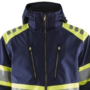 Custom Printed Logo Canvas Stand Collar Work Wear <b>Jacket</b> for Men Safety Strips Breathable Durable Waterproof Safety <b>Jacket</b> - Product Image 6