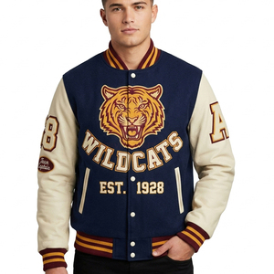 Nouvelles vestes de baseball universitaires pour hommes, style Letterman, avec design personnalisé, pour un look décontracté et urbain. - Product Image 1
