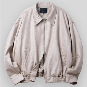 เสื้อแจ็คเก็ตบอมเบอร์หนังกลับสีน้ำตาลสำหรับผู้ชาย ปกคอพับ ปิดด้วยซิป สไตล์ลำลอง ทรงปกติ เหมาะสำหรับใส่ในฤดูใบไม้ร่วง - Product Image 2