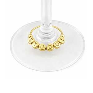 Marcadores de Vino de Metal Personalizados con Letras, Recuerdos de Fiesta, Regalos de Lujo para Degustación, Vietnam - Product Image 1