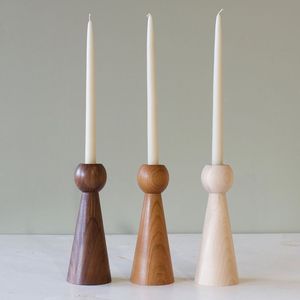 Premium Wooden <b>Candle</b> Holder Set For Interior Decoration With Smooth Surface And Elegant Finish Style - Product Image 1