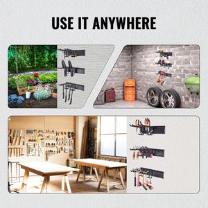 Scaffale da Garage e Giardino Resistente con 6 Ripiani Regolabili, Capacità Massima 800 Libbre, Organizzatore Attrezzi da Parete per Stoccaggio in Giardino - Product Image 6