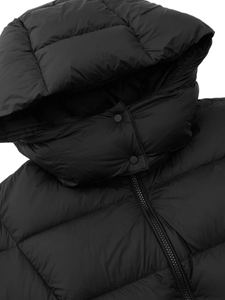 Chaqueta acolchada de invierno para mujer con logotipo personalizado, con capucha, cremallera, estilo burbuja, extragrande, para exteriores - Product Image 5