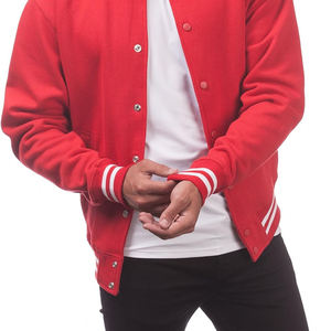 2025 Best Winter Fashion Custom 100% Unisex Varsity Jacket Long Sleeve Solid <b>Red</b> Stand Patchwork Hooded Streetwear Letterman - Product Image 1