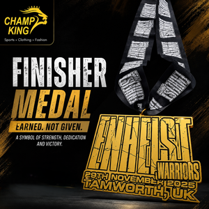 Champ King Finisher เหรียญโลหะเคลือบรางวัลสำหรับการแข่งขันกีฬาทนทาน - Product Image 1